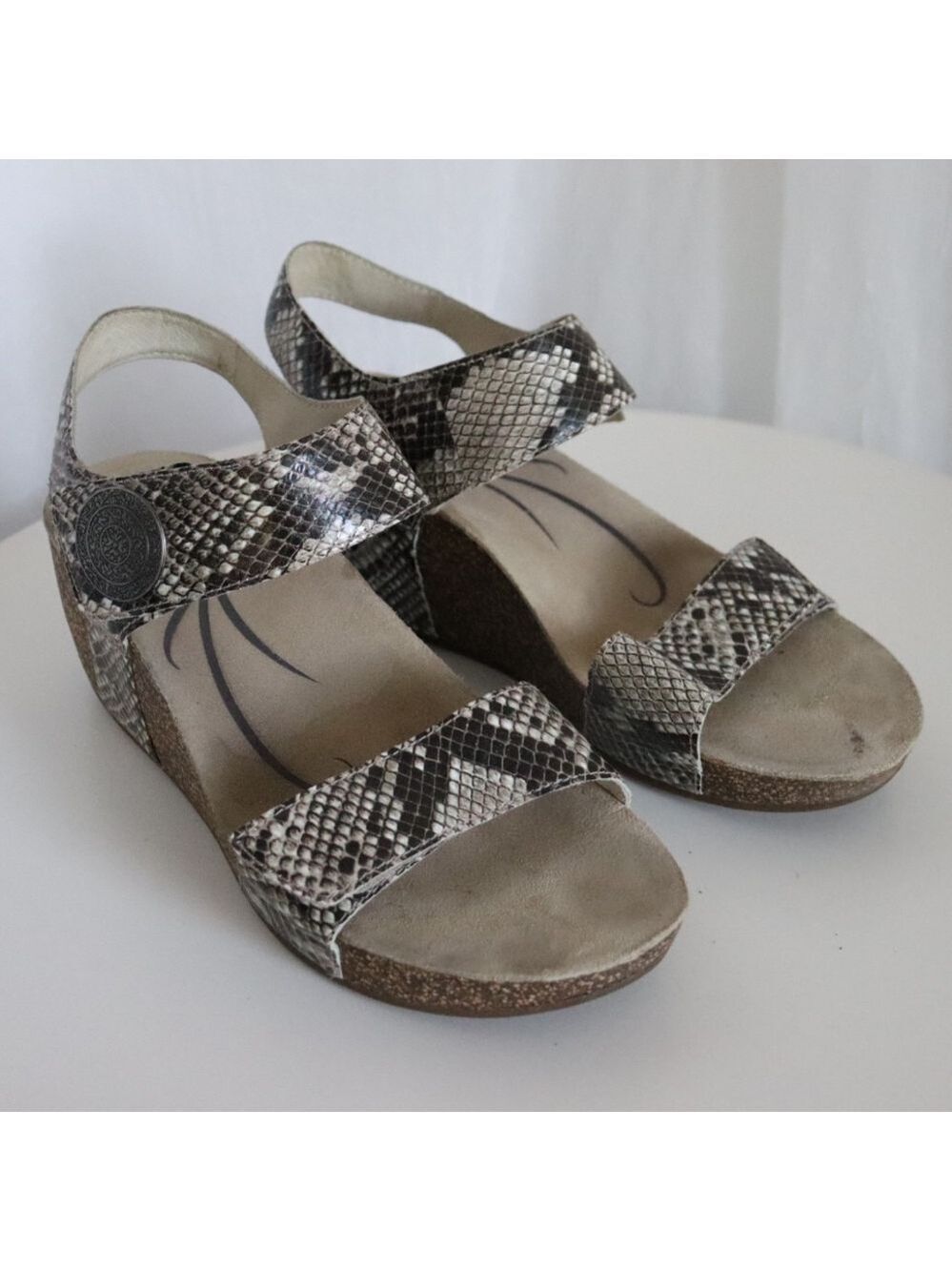 ABEO B.I.O.system “Una Metatarsal” Snake Skin Print Wedge Sandals